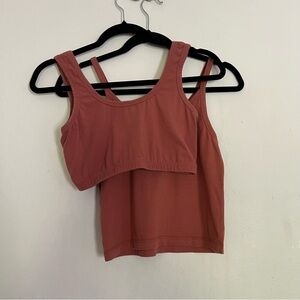 ARQ 2 piece terra cotta set of tank, bra